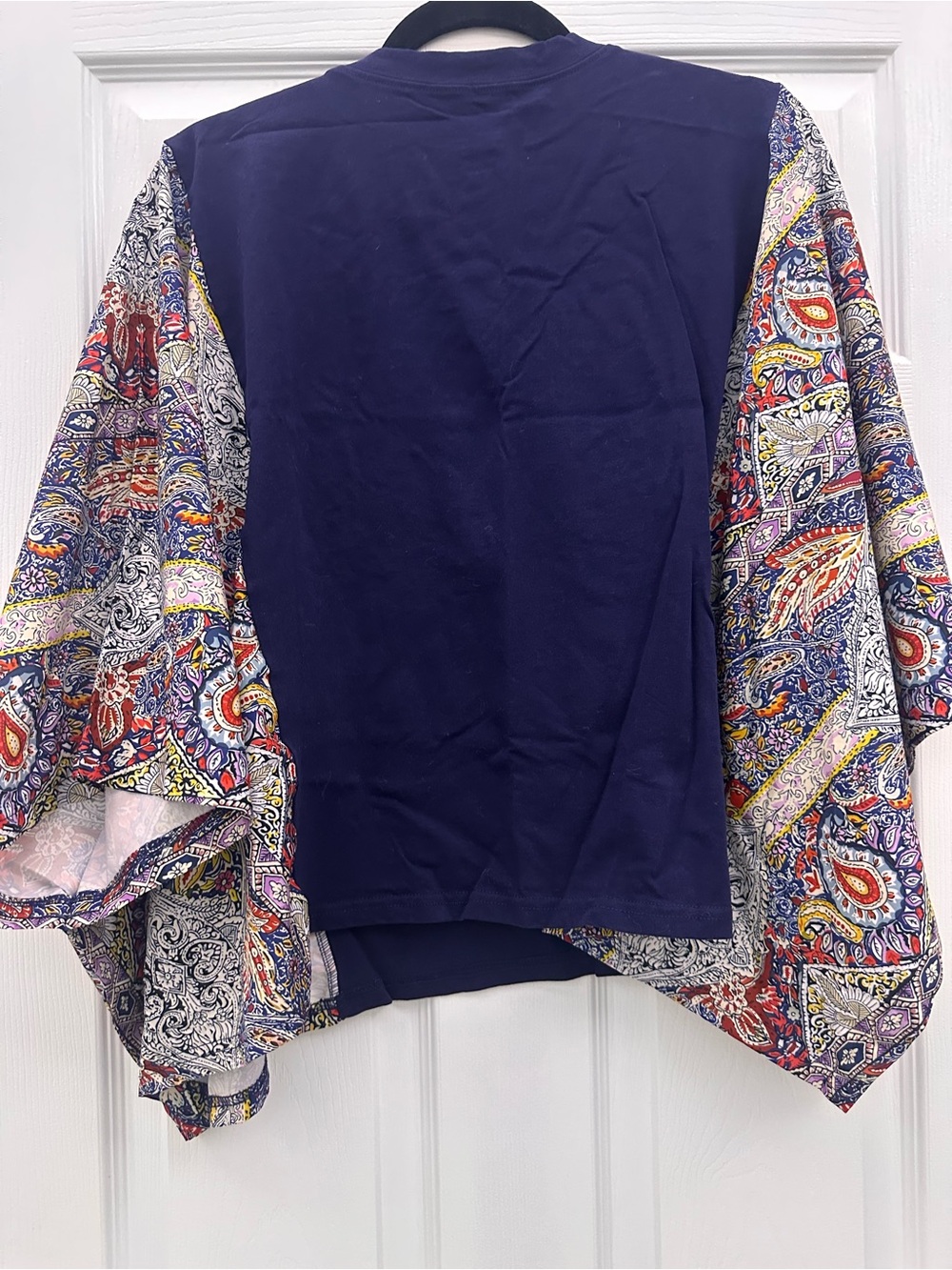 Fleetwood Mac Graphic with Patterned open Sleeves - Navy & Multicolor Size M/L - Picture 5 of 5